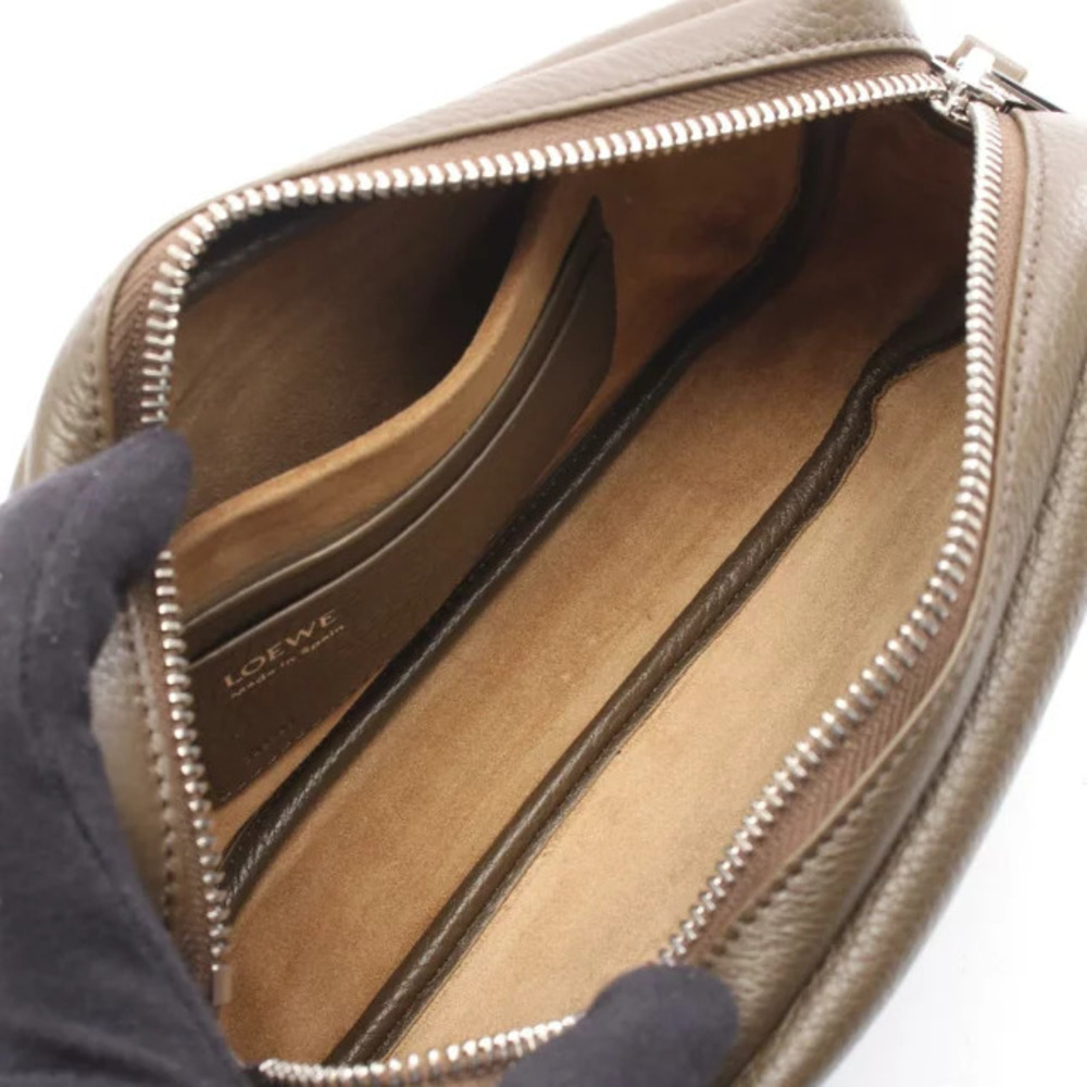 Loewe Green Shoulder Leather Messenger Bag Khaki Brown Pele - Picture 3 of 4